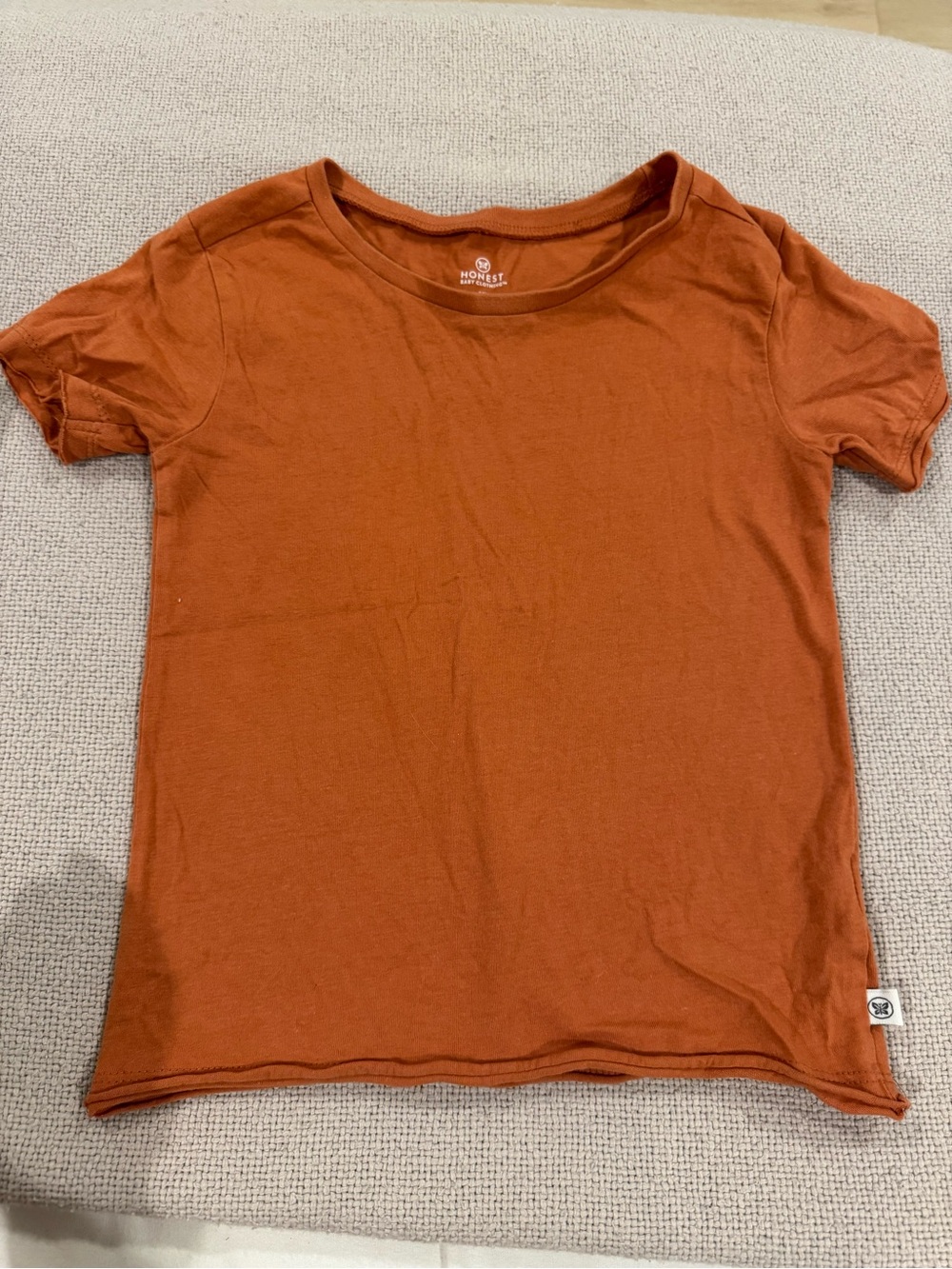 The Honest Company Rust Orange Short Sleeve Kids Tee